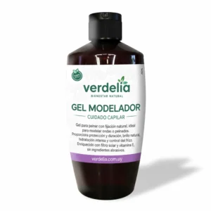 Envase de gel para peinar ondas de fijación natural marca Verdelia